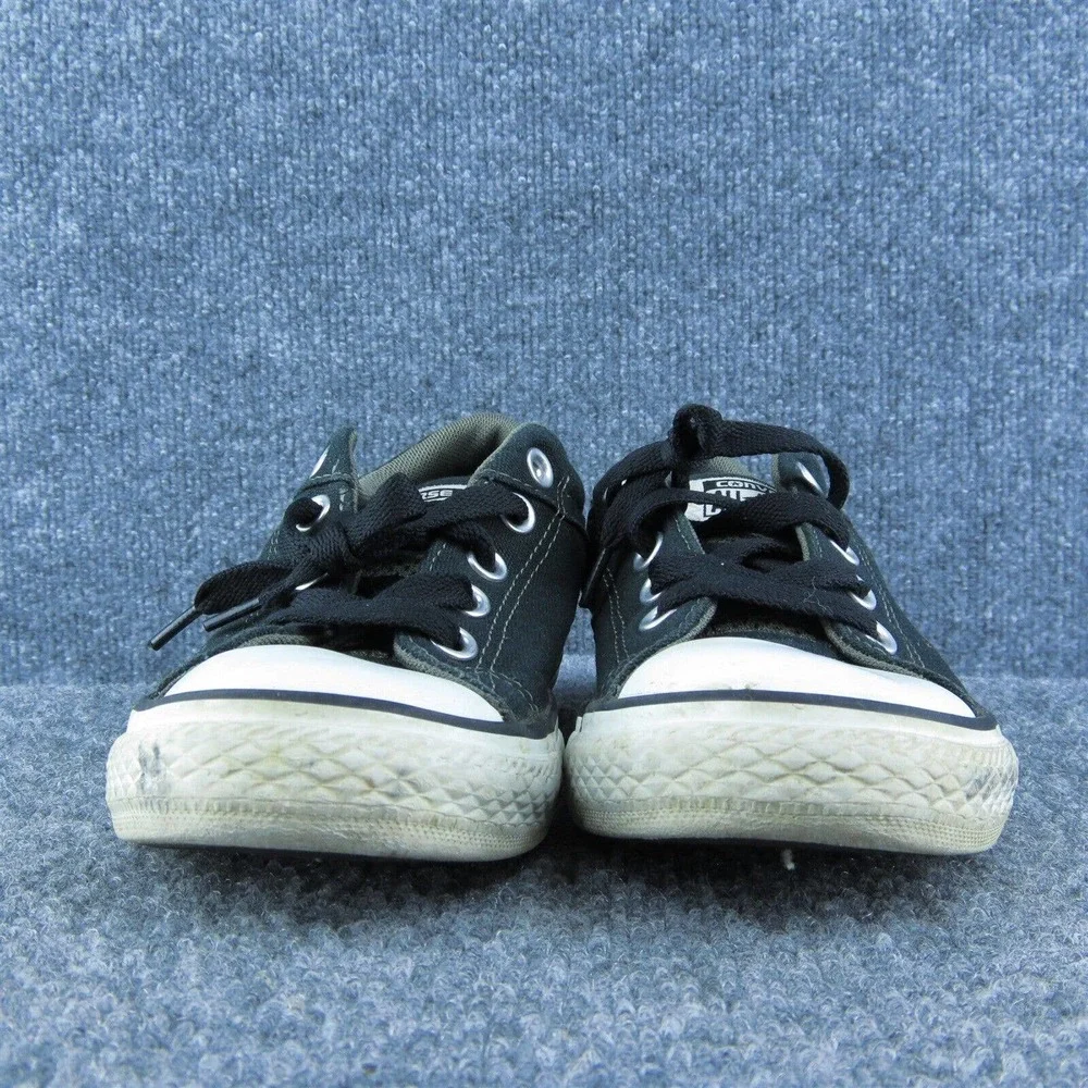 Converse Boys Sneaker Shoes Athletic Black Fabric Lace Up Size Y‎ 1 Medium